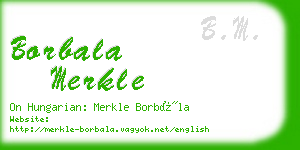 borbala merkle business card